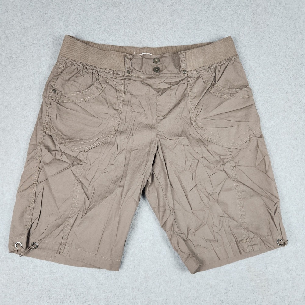 Dash Shorts Mens Medium Brown Cotton Stretch Utility Ribbed Waist Relaxed Fit